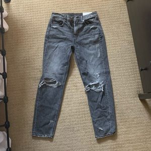 American Eagle Dark Gray/Black Mom Jean